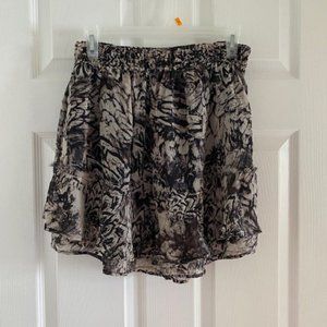 PIESZAK Denmark 100% Silk Skater Distressed Skirt Size 36